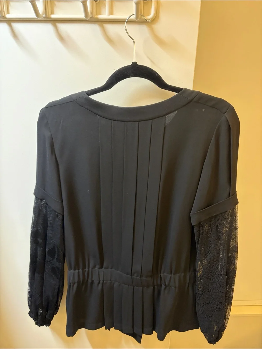 CHANEL Black Lace-Sleeve Blazer Jacket